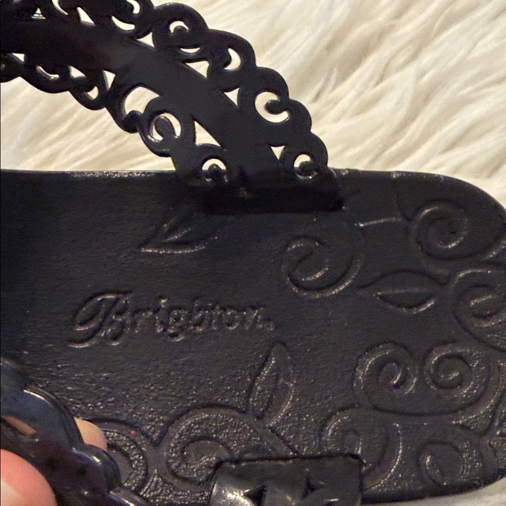 Brighton Black Sandals with Silver Accents size 9 BNWOT see all photos - Picture 10 of 12